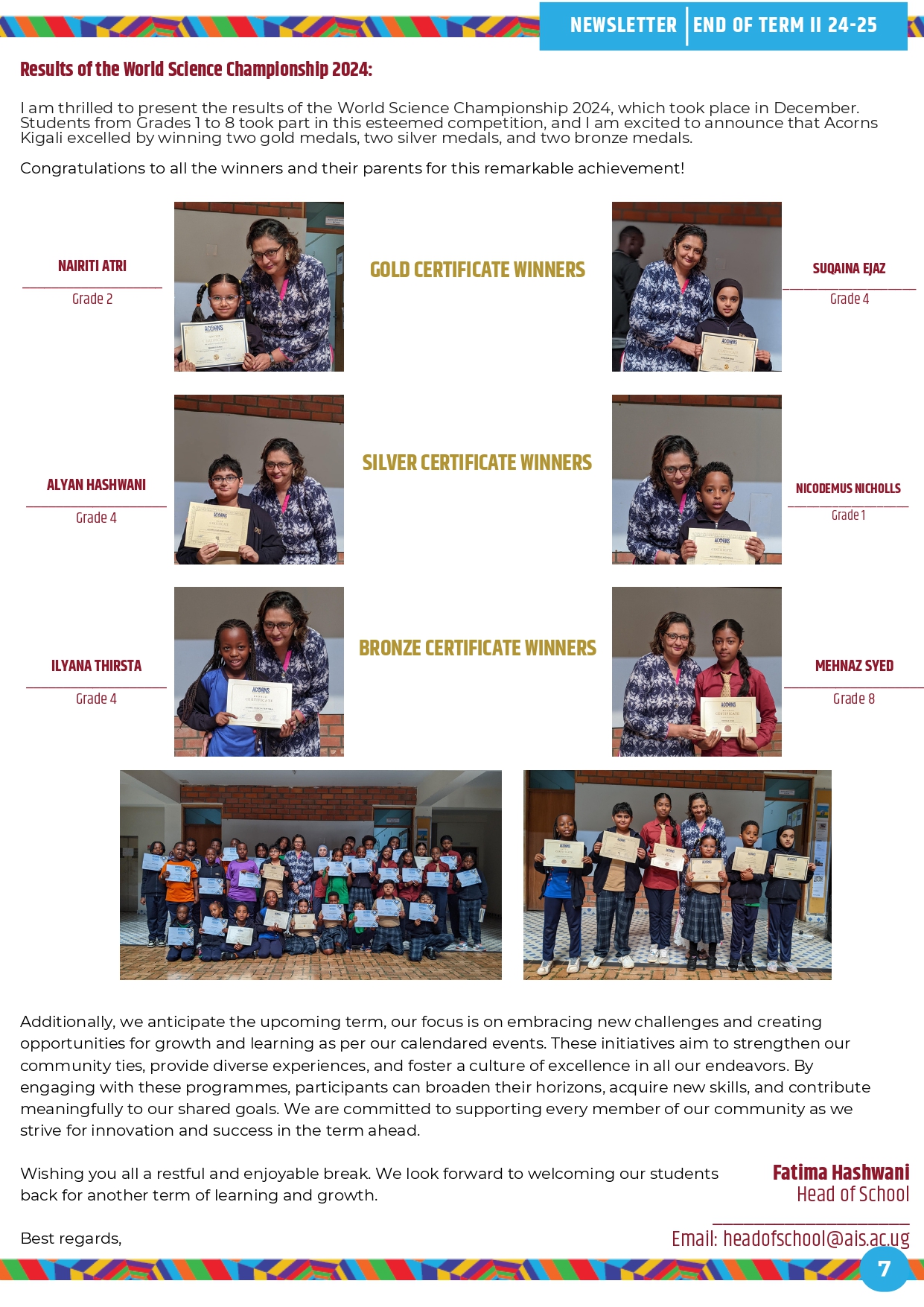 End of Term 3 Newsletter